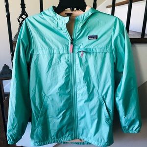 Girls Patagonia Aqua Blur Raincoat Size 14